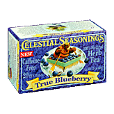 Celestial Seasonings Herbal Tea True Blueberry Caffeine Free 20 Ct Left Picture